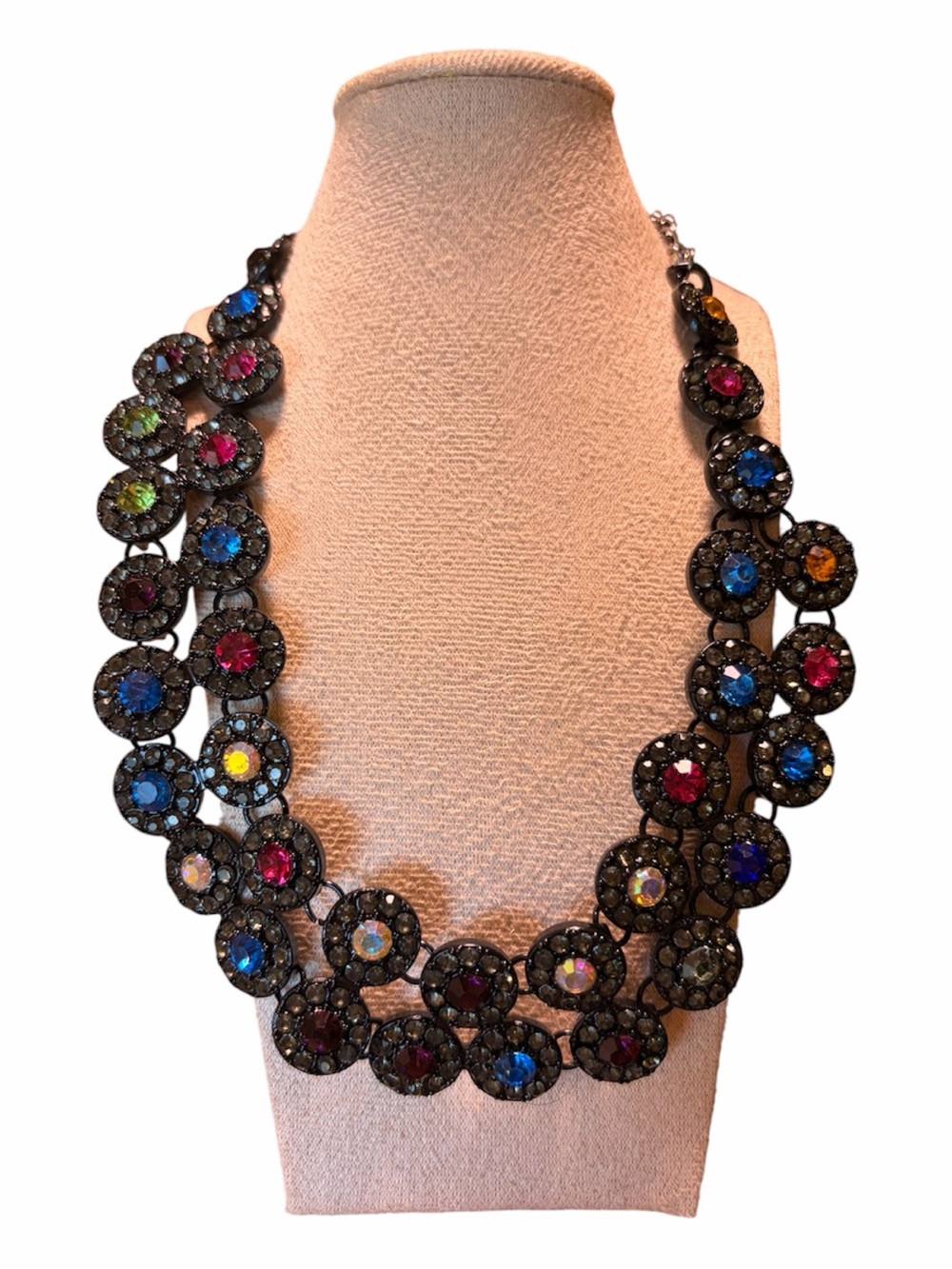 Multi-Color Crystal Statement Necklace - Women's Jewelry